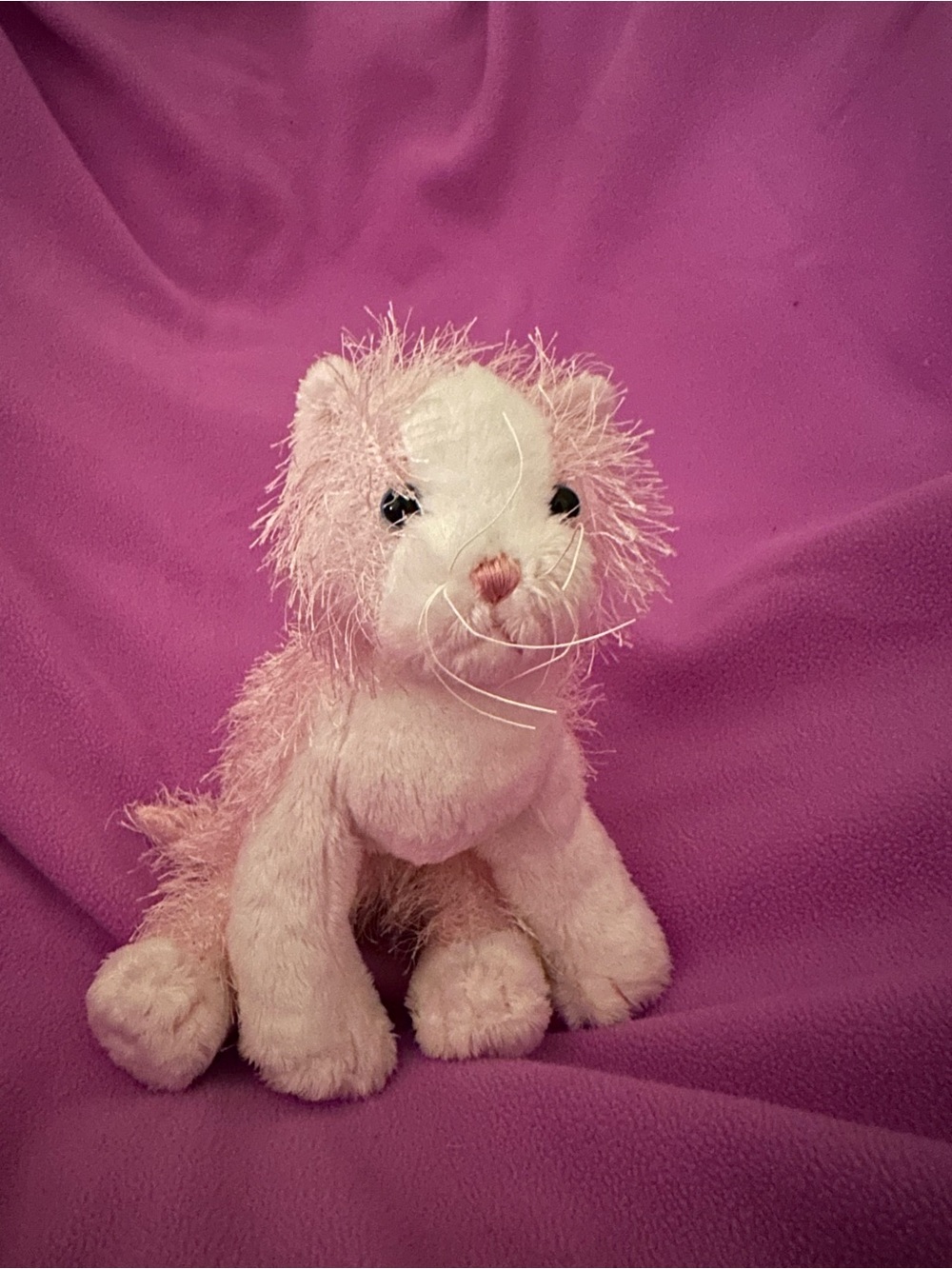 Cute Webkinz Pink Plush Kitten Stuffed Animal - Soft Cuddle Toy